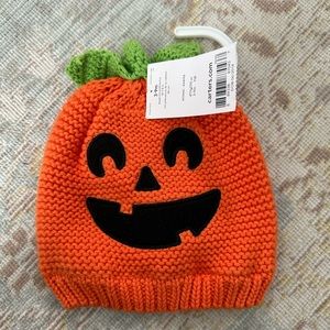 Carters pumpkin knit hat